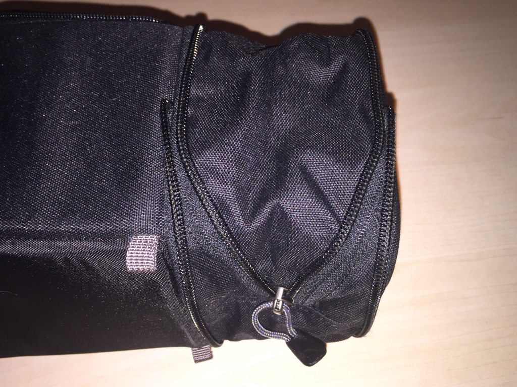 a black bag with zipper