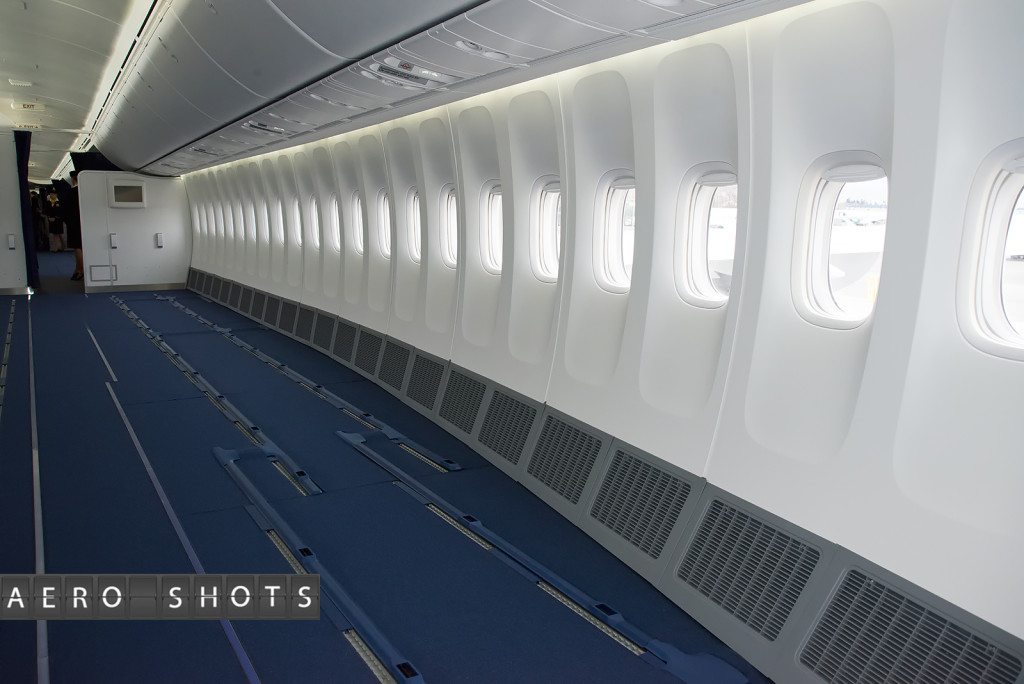 a long row of windows in an airplane