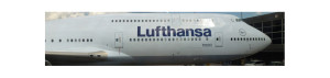 close-up of a plane with the name of the company