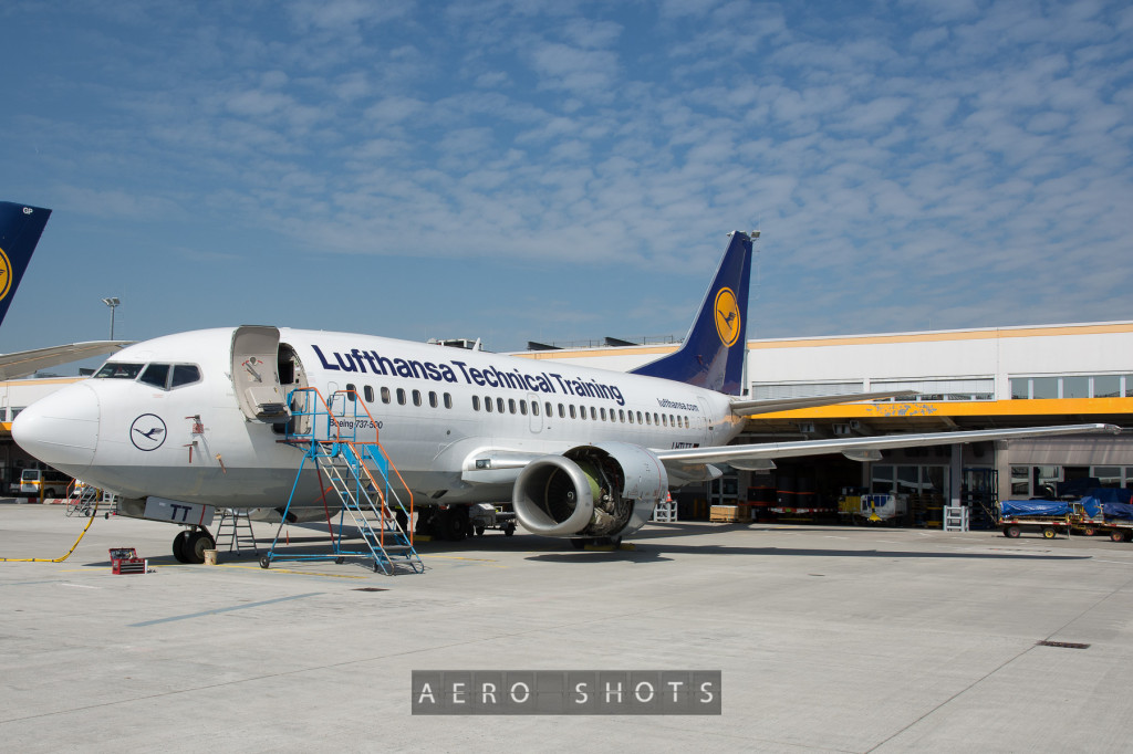 This Boeing 737-500 serves as a training aircraft for Lufthansa Technic's Mechanics.