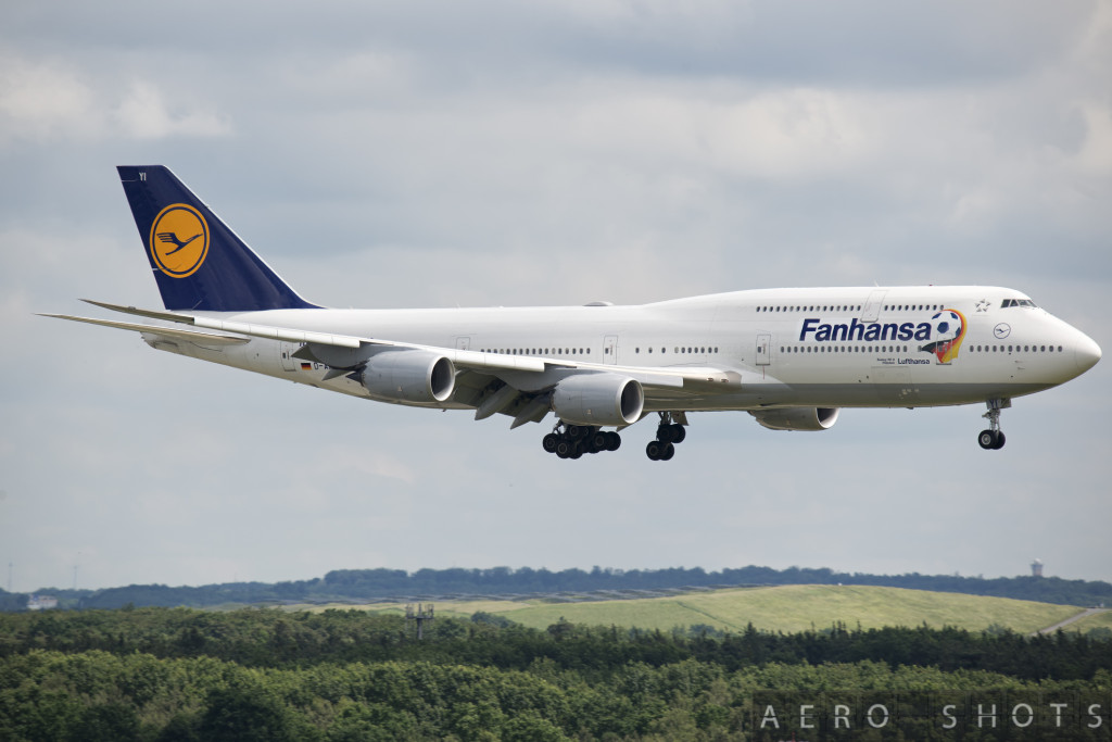   'Fanhansa' arriving in Frankfurt on May 24, 2014.