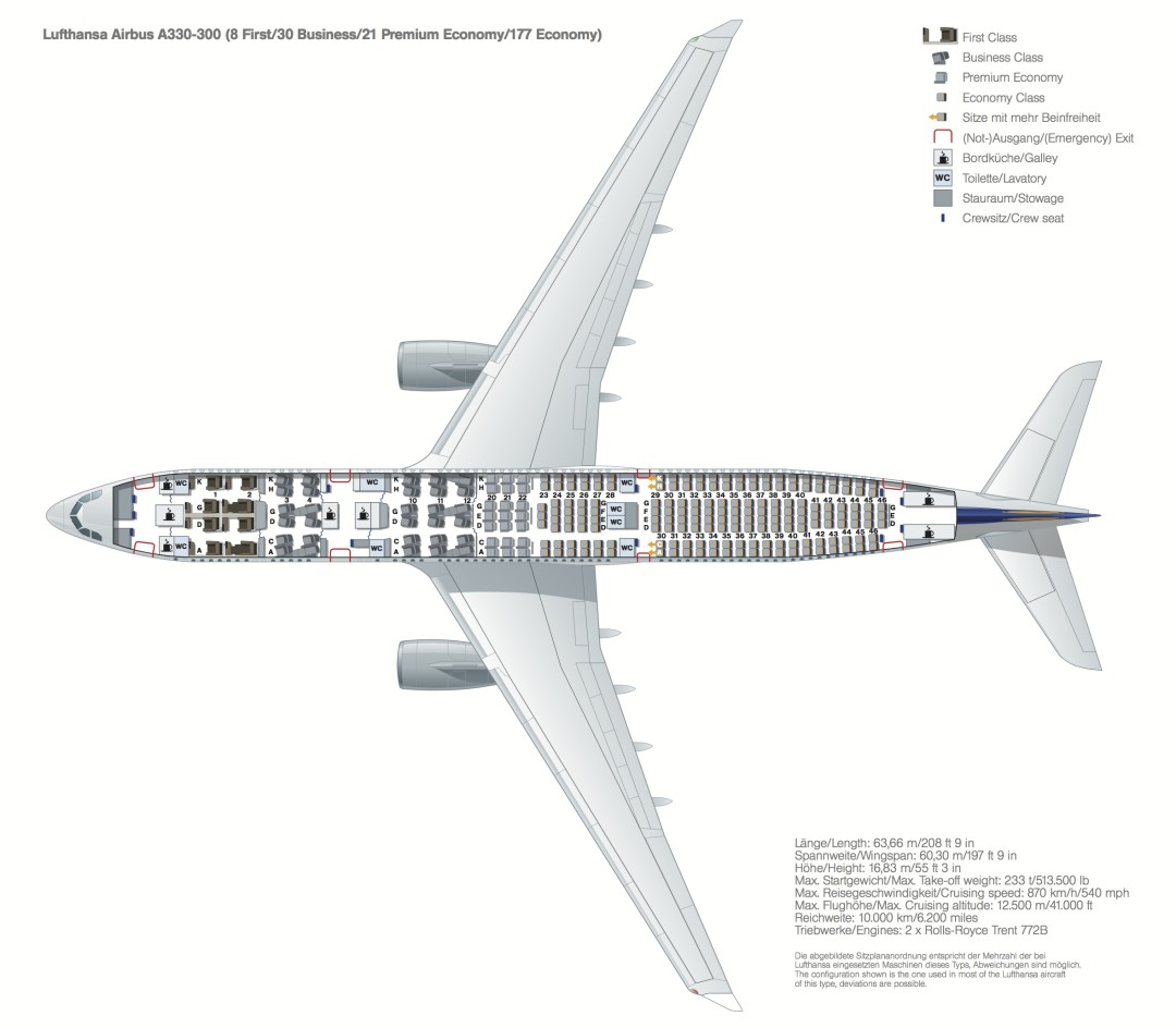 Lufthansa Premium Economy Seat Map Reference – Bookmark This Post ...