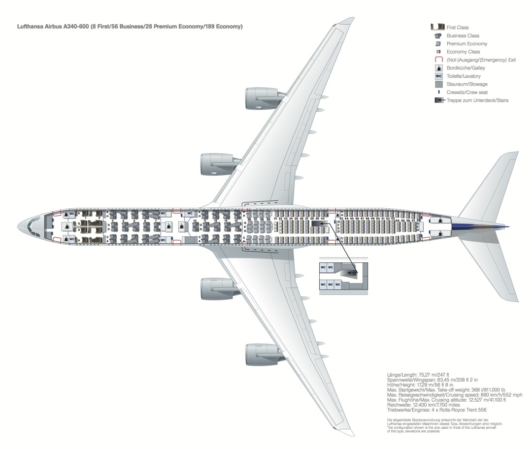 Lufthansa Premium Economy Seat Map Reference – Bookmark This Post ...