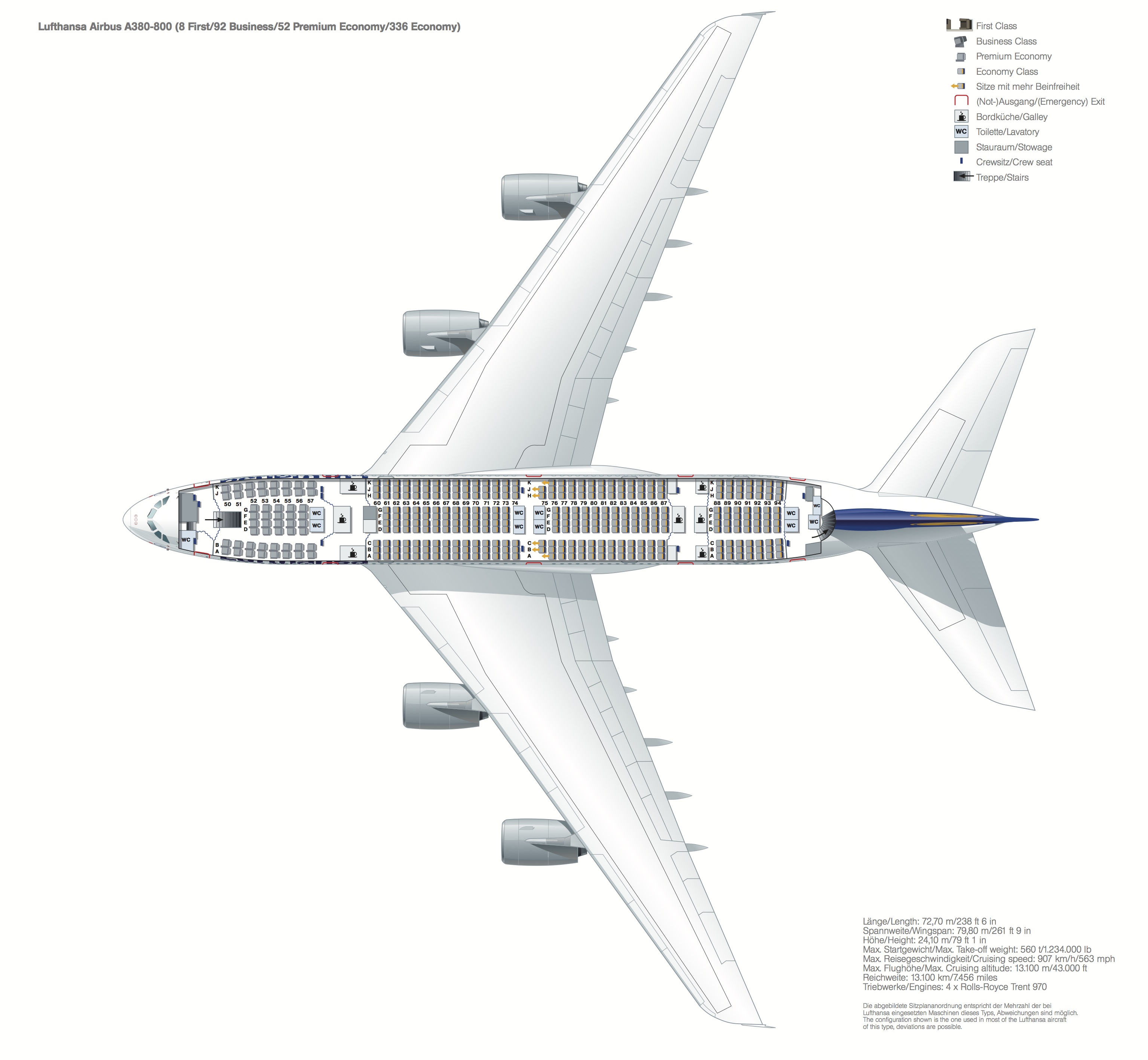 Lufthansa Premium Economy Seat Map Reference - Bookmark This Post