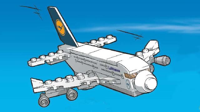 The Lufthansa / LEGO A380. 