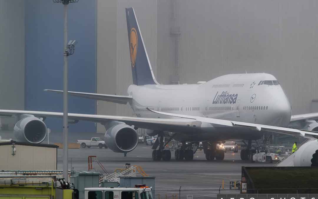 LUFTHANSA’s Next 747-8i:  D-ABYR Just Left The Paint Booth (Photos & Video)…..