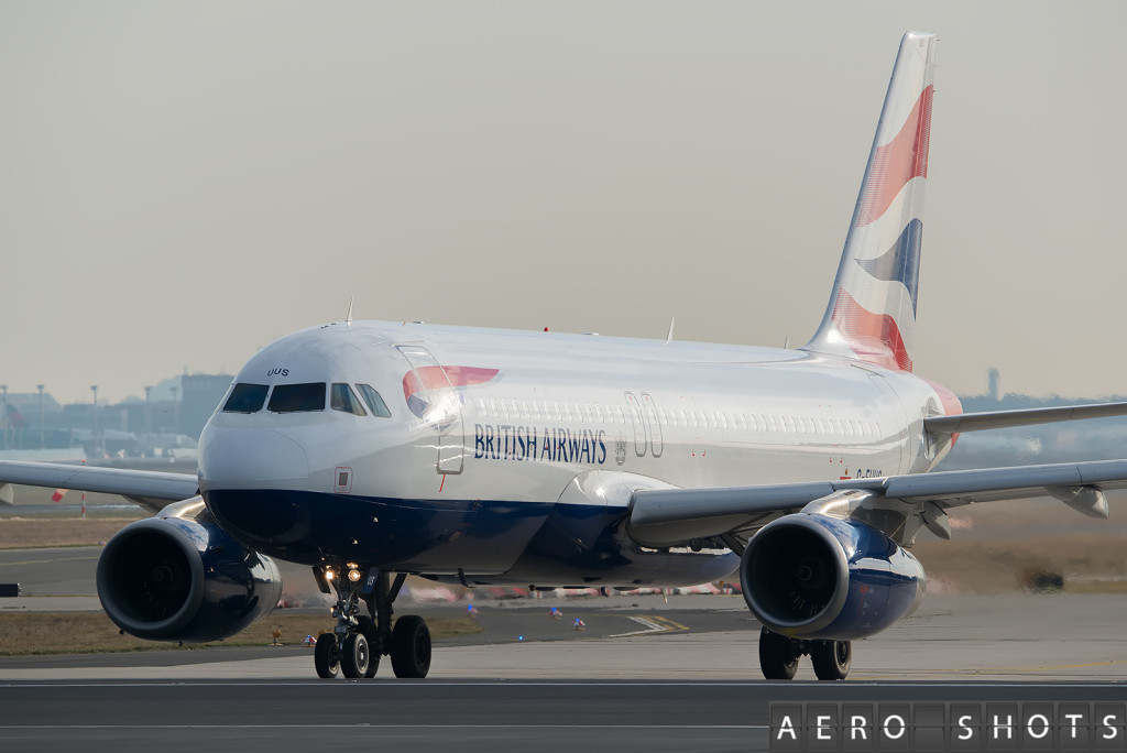 British Airways A320 departing for LHR