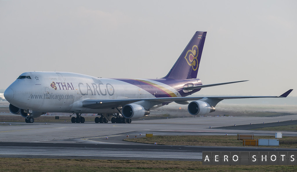 This Thai Cargo 747 is departing for the very last time.  The aircraft was retired after arriving in Bangkok.