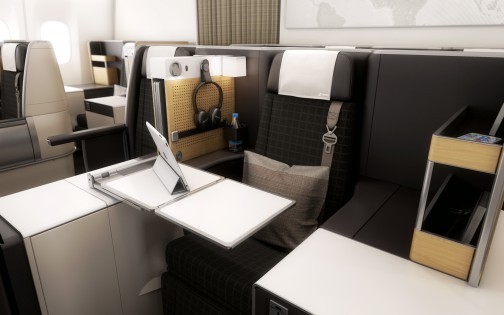 SWISS' new Business Class cabin aboard the 777-300ER