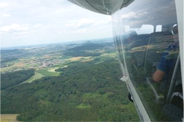 View from D-LZZF over northern Switzerland, 29th June 2015. The photographer simply leaned out an open window to take this picture.