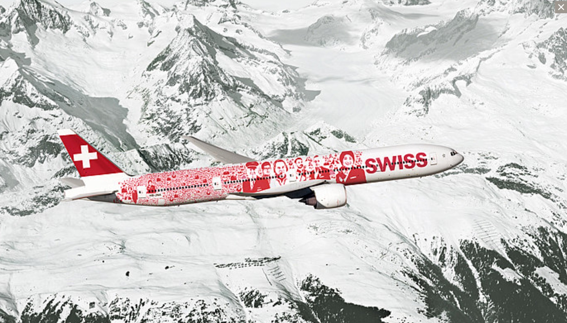 SWISS' first 777 will sport this livery.