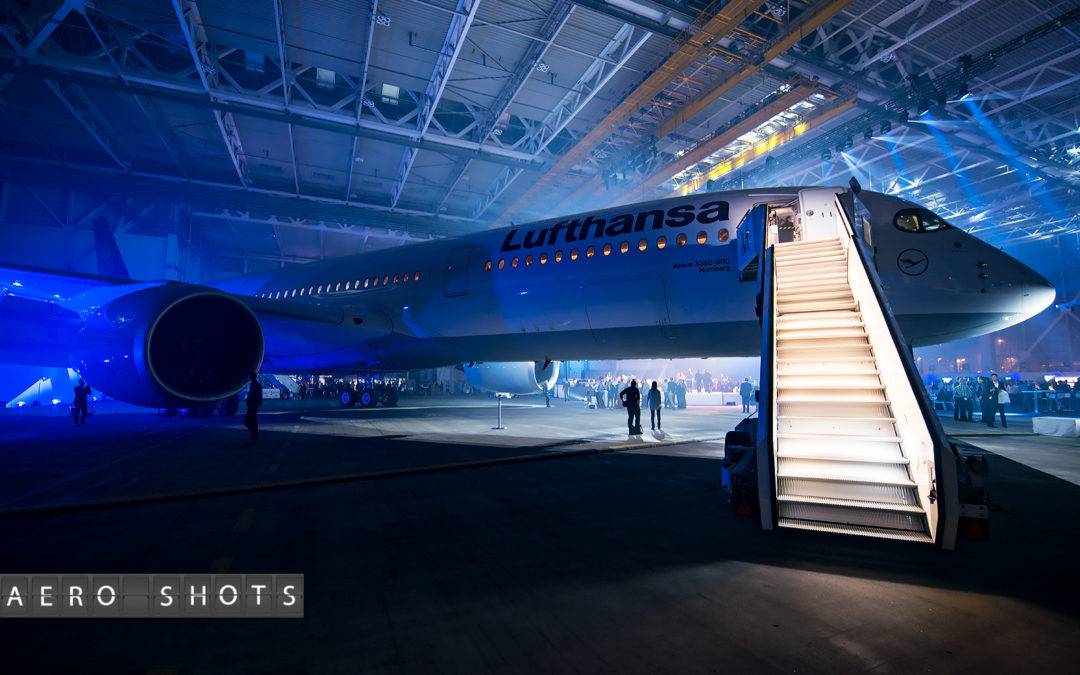 a plane in a hangar