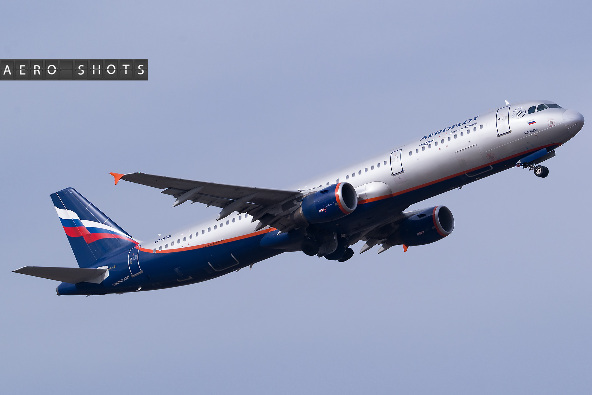 Aeroflot's A321 heads to Moscow