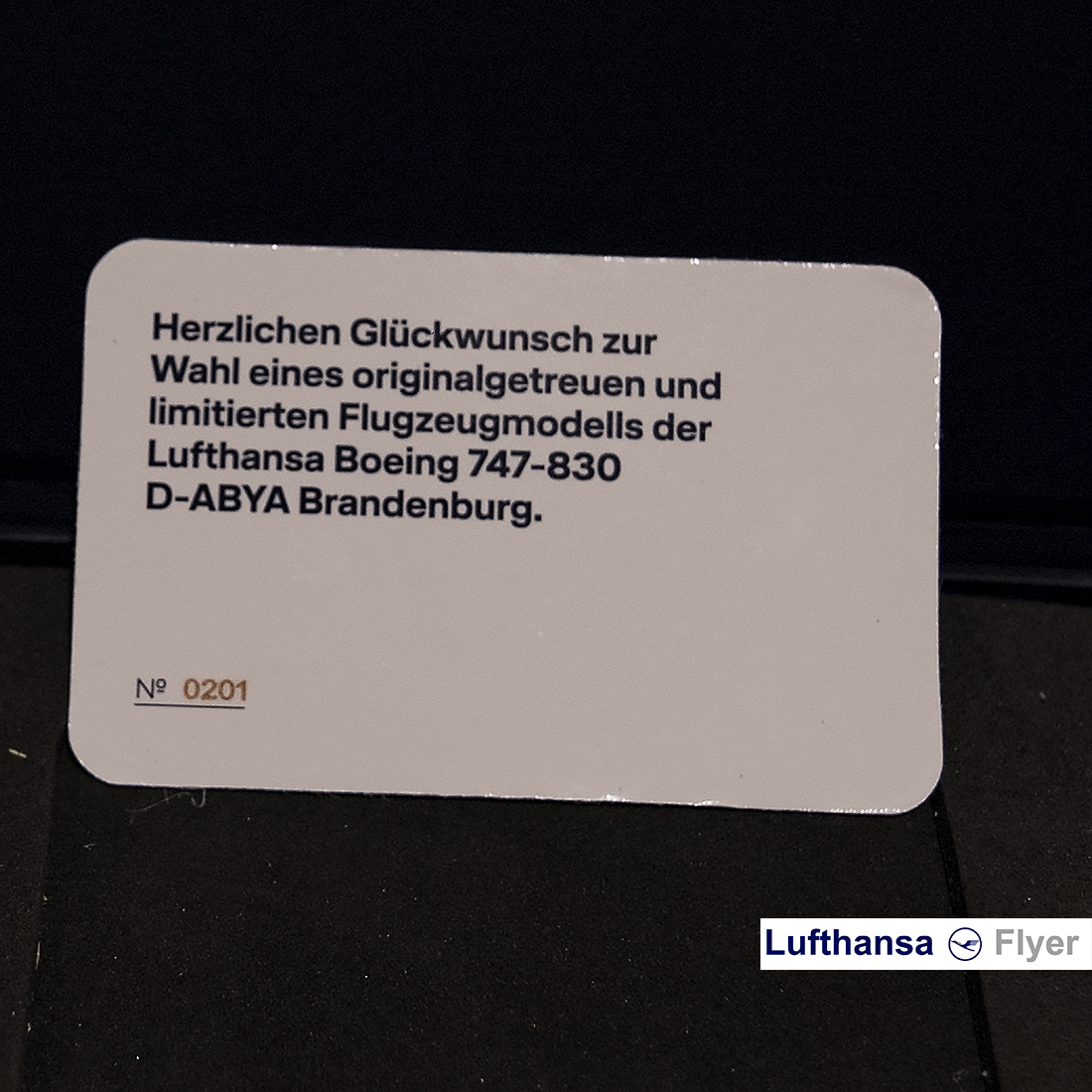 a white card with black text